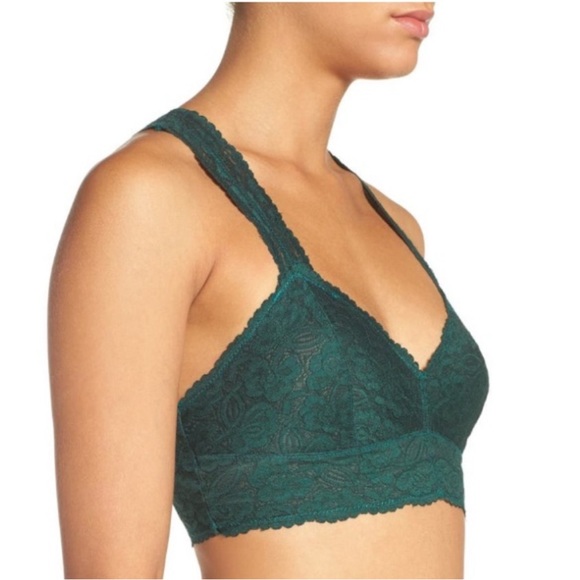 Free People Galloon Emerald Green Lace Racerback Bralette Sizes Small & Medium - Picture 5 of 7